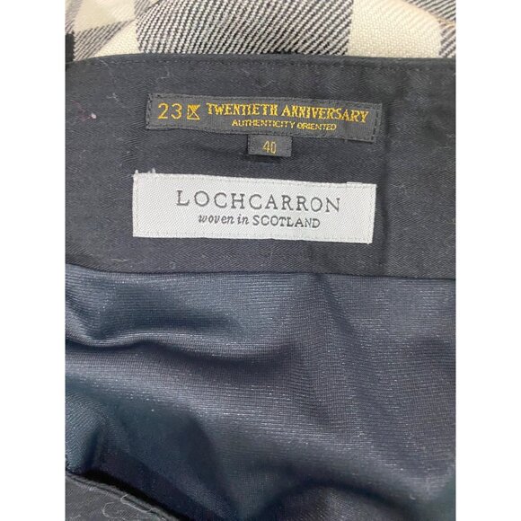Scottish LOCHCARRON Black & White Clan Tartan Fitted Skirt Womens Size 8-10 - Picture 4 of 4